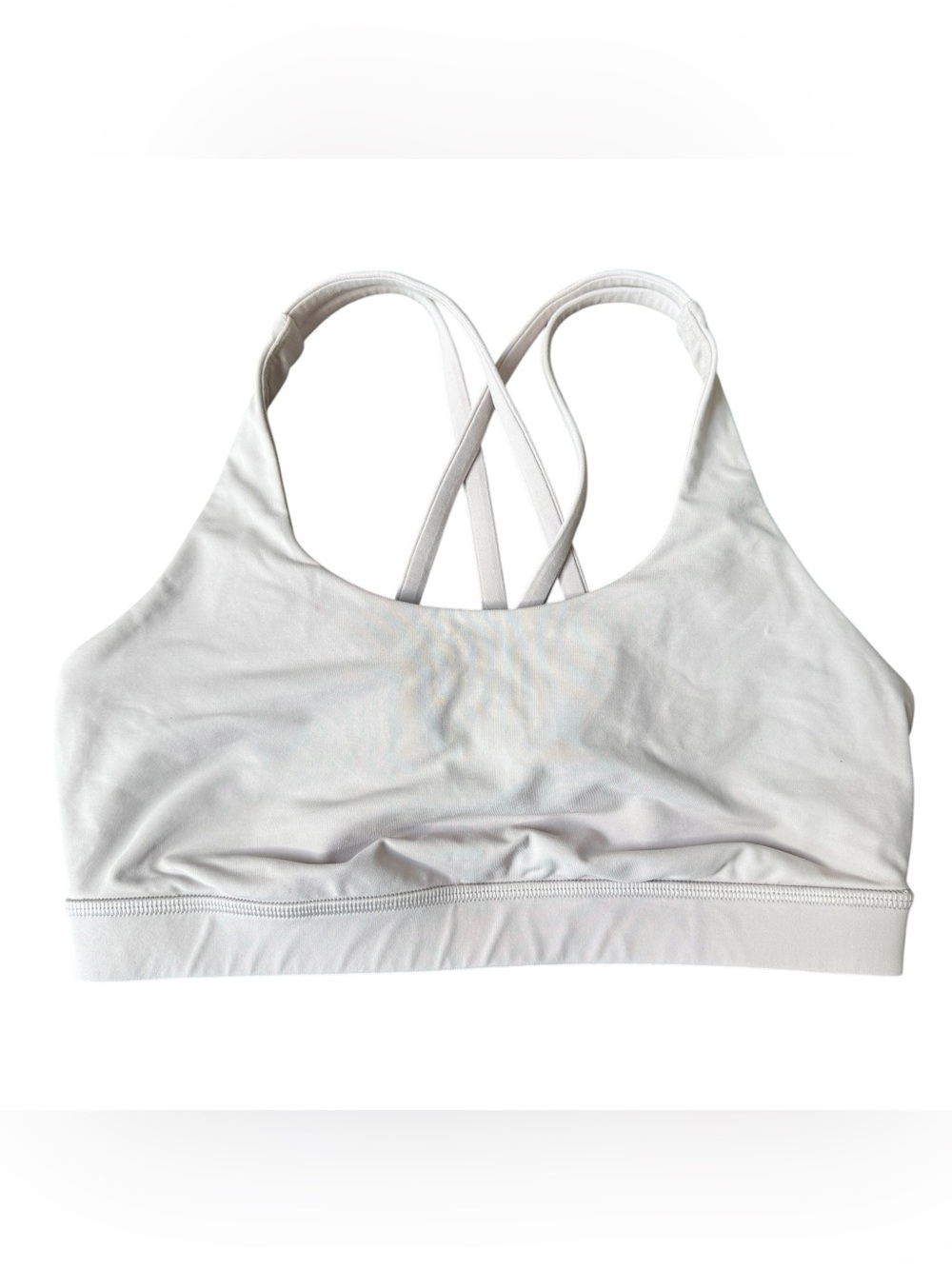 Lululemon Sports Bra Womens 8 lilac purple Strappy Crossback Yoga Athletic Top
